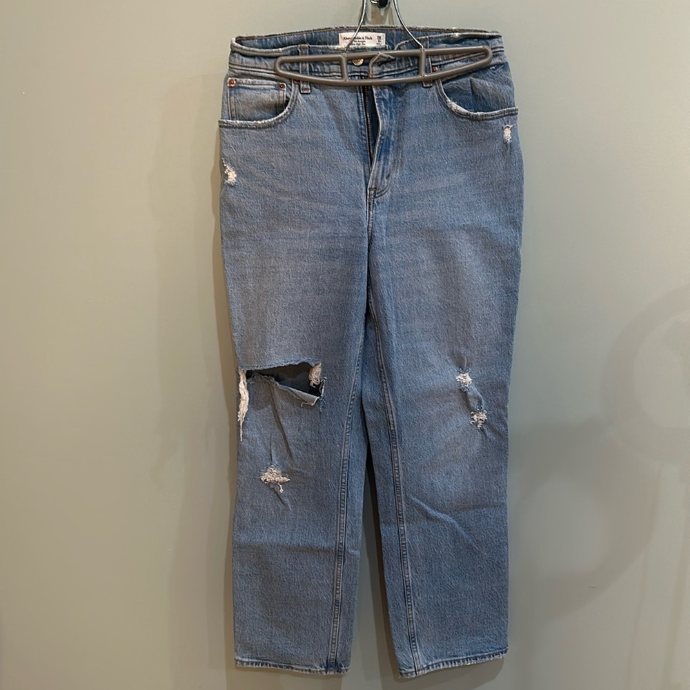 Abercrombie and Fitch the 90s straight leg ultra high in curve love - Picture 2 of 10